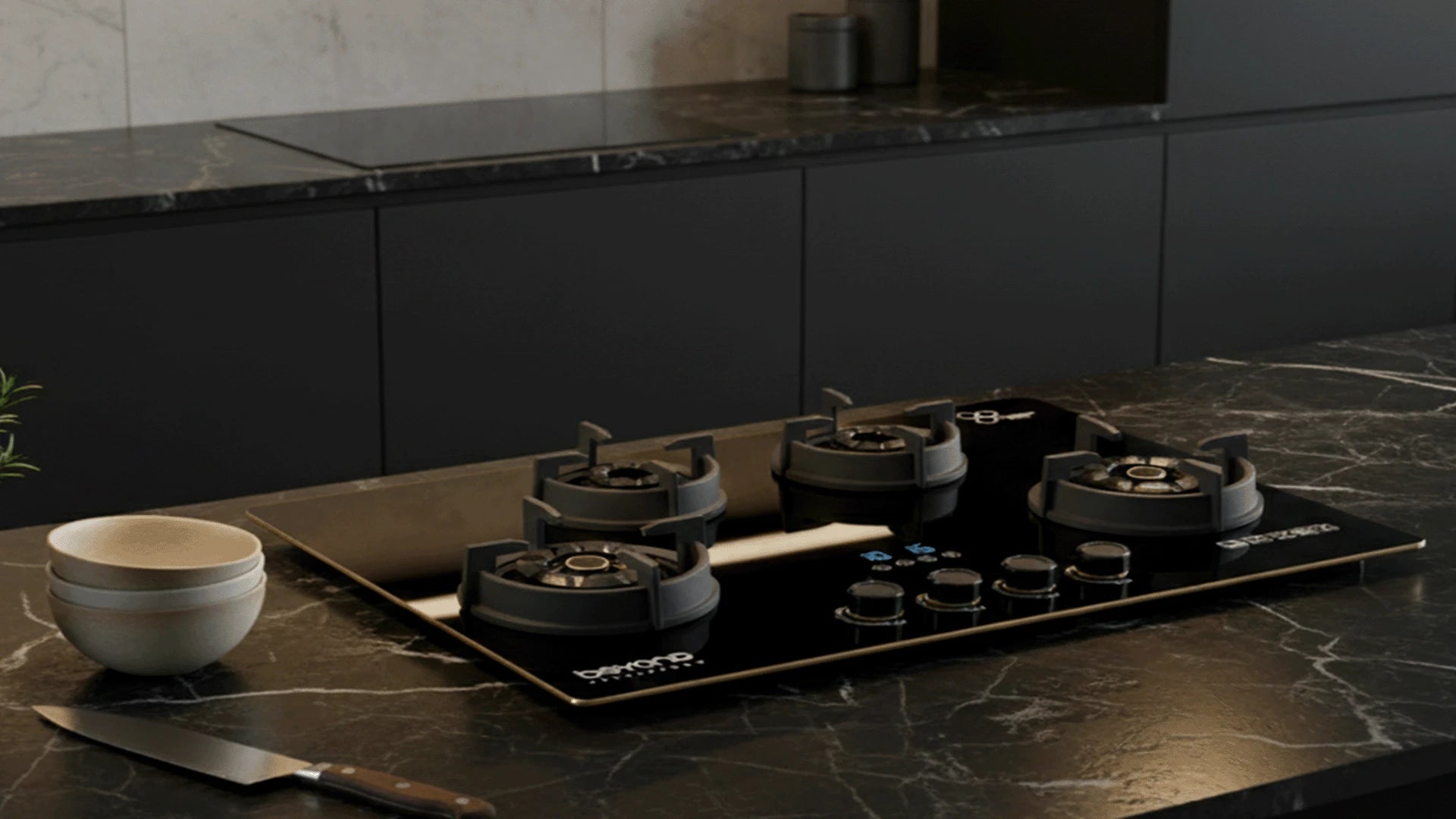 Ergonomic hob design improving kitchen comfort and cooking efficiency.