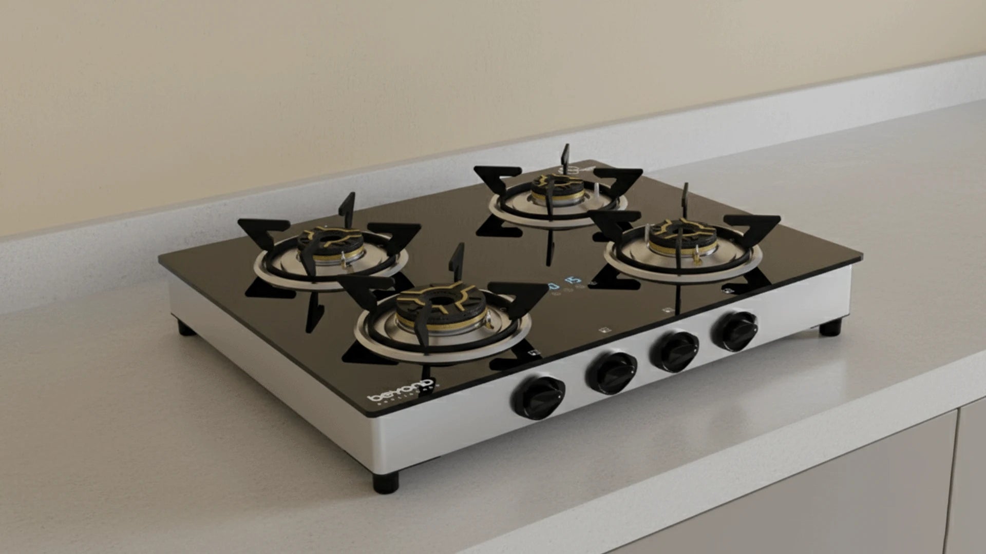 Glass cooktop with a pot on high heat, showcasing safe cooking practices.
