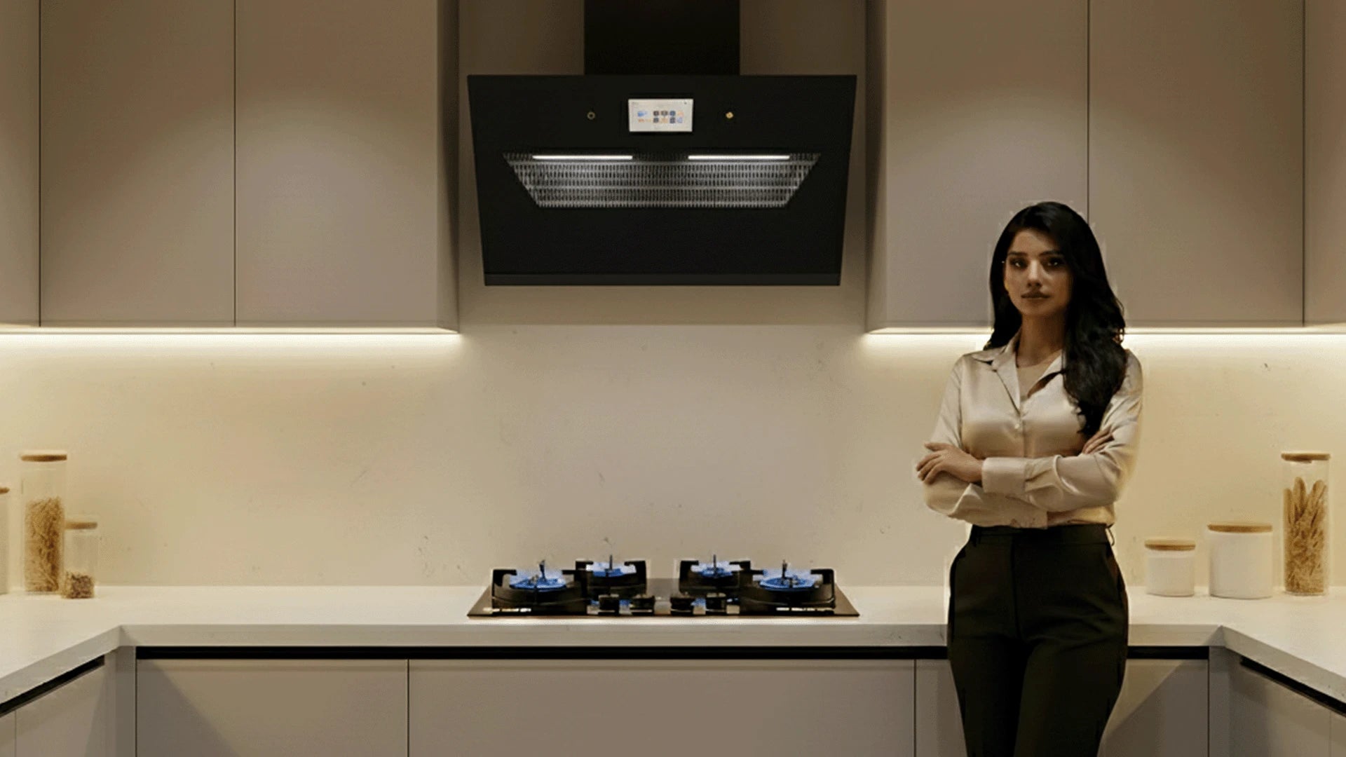 Kitchen ventilation system improving indoor air quality 