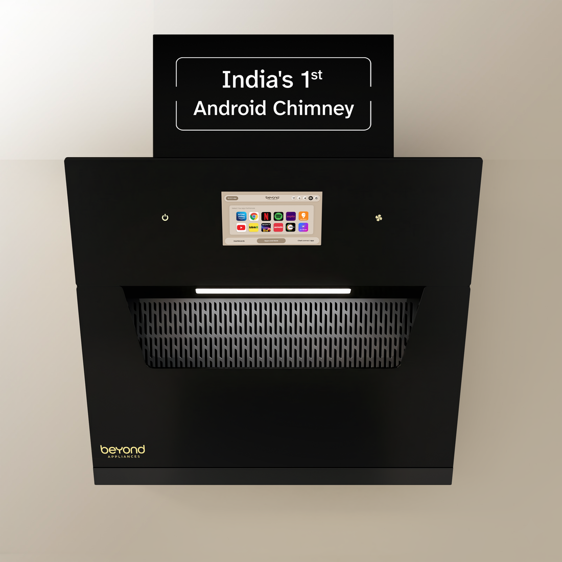 Eris Slant Chimney By Beyond | Android Chimney with 1500 CMH Suction ...