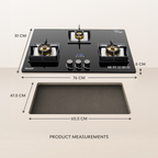 Dorado Gas Hob (3 Burner)